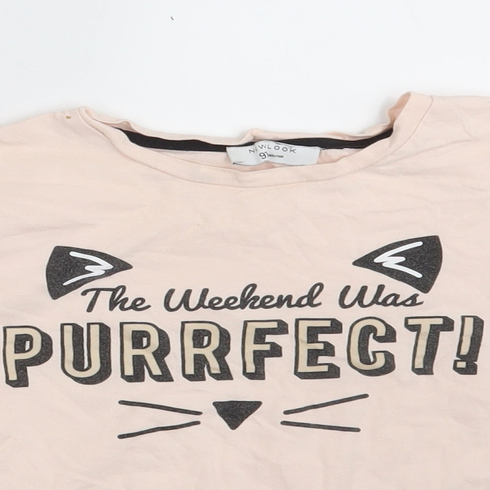 New Look Girls Pink   Cropped T-Shirt Size M