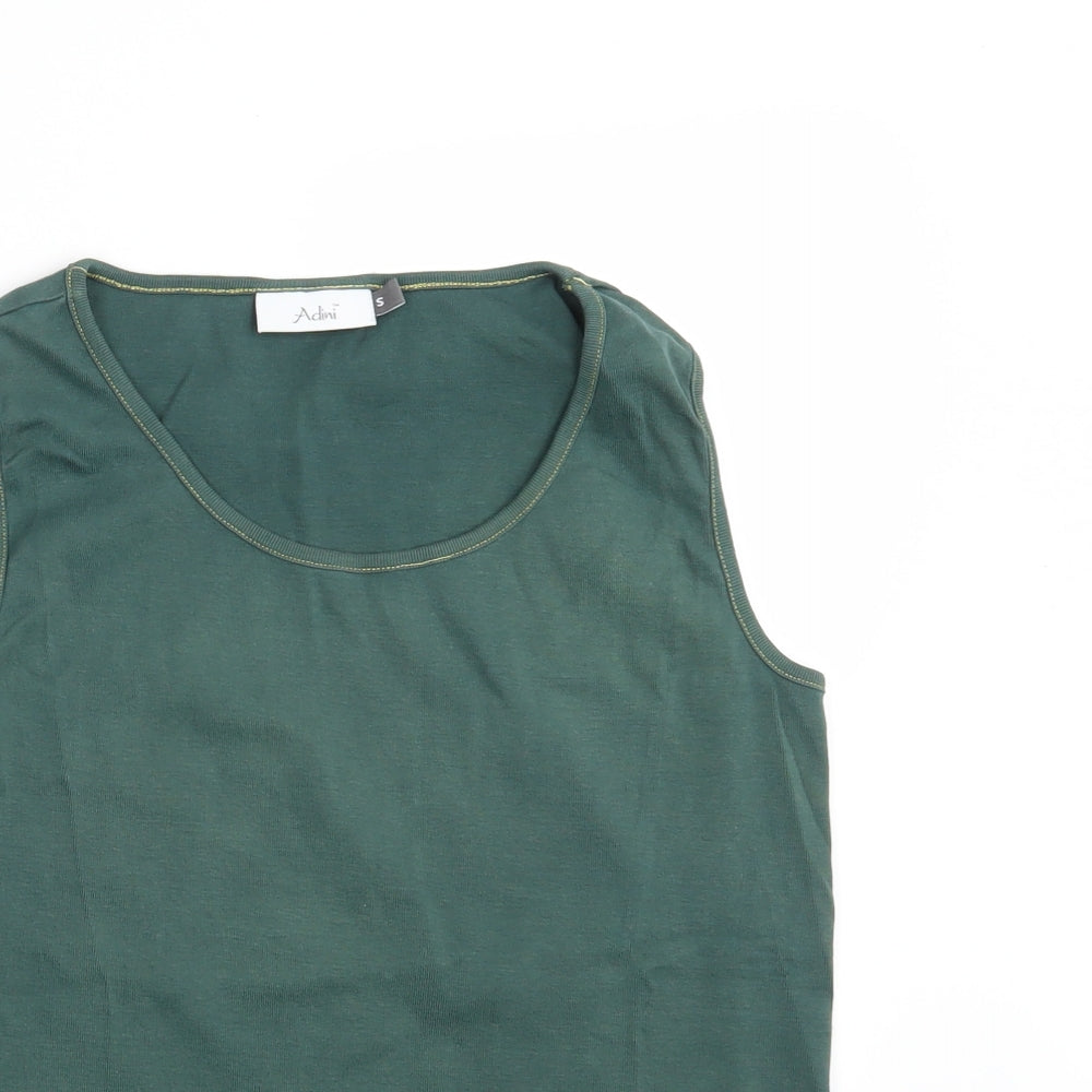 Adini Womens Green   Vest Sweatshirt Size S