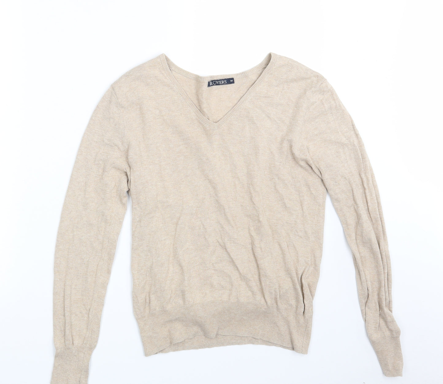 Woolovers Womens Beige  Knit Pullover Jumper Size M