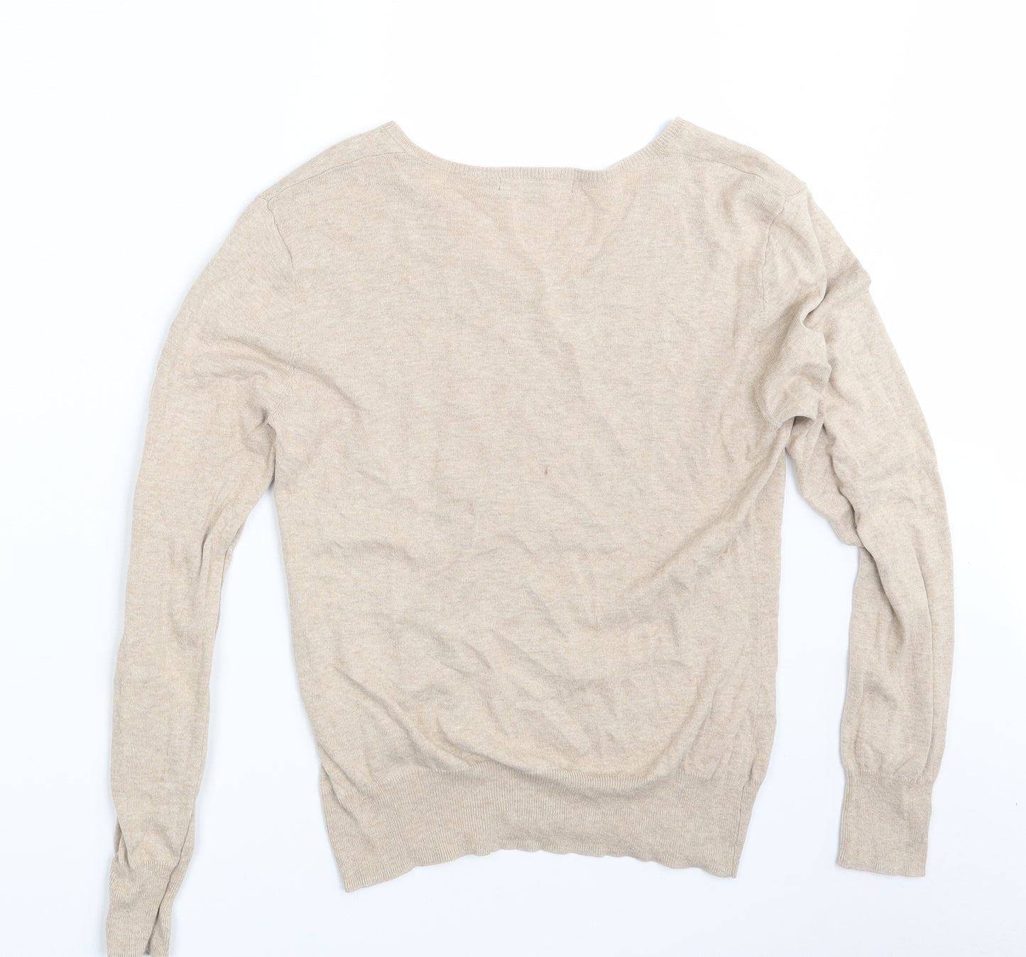 Woolovers Womens Beige  Knit Pullover Jumper Size M