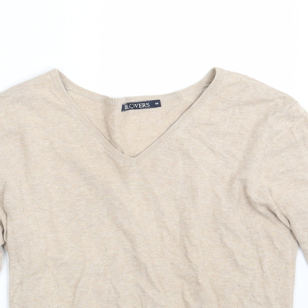 Woolovers Womens Beige  Knit Pullover Jumper Size M
