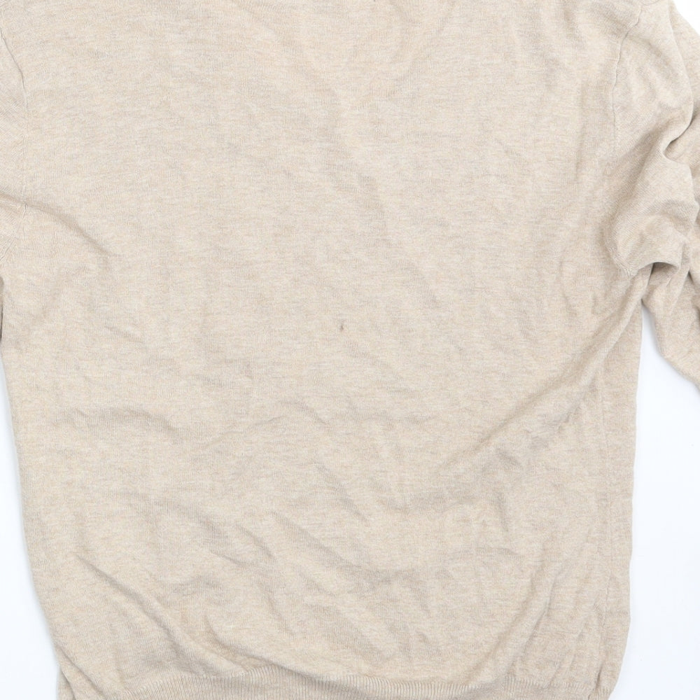 Woolovers Womens Beige  Knit Pullover Jumper Size M