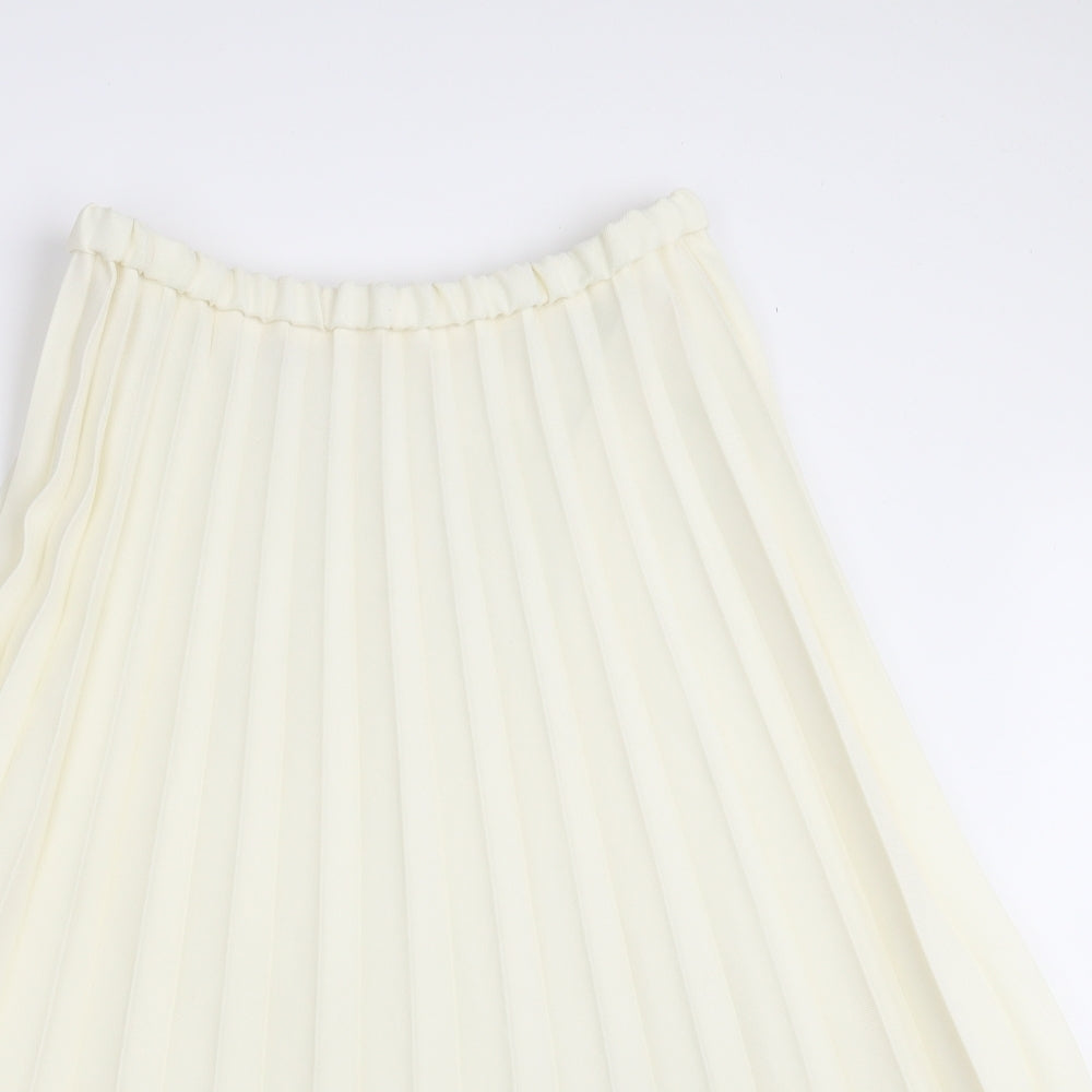 Preworn Womens Ivory   A-Line Skirt Size 10