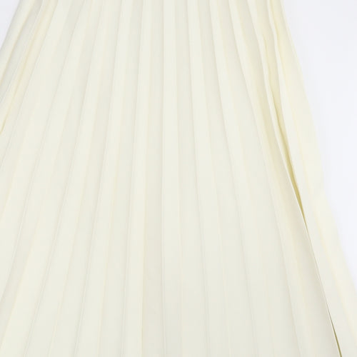 Preworn Womens Ivory   A-Line Skirt Size 10