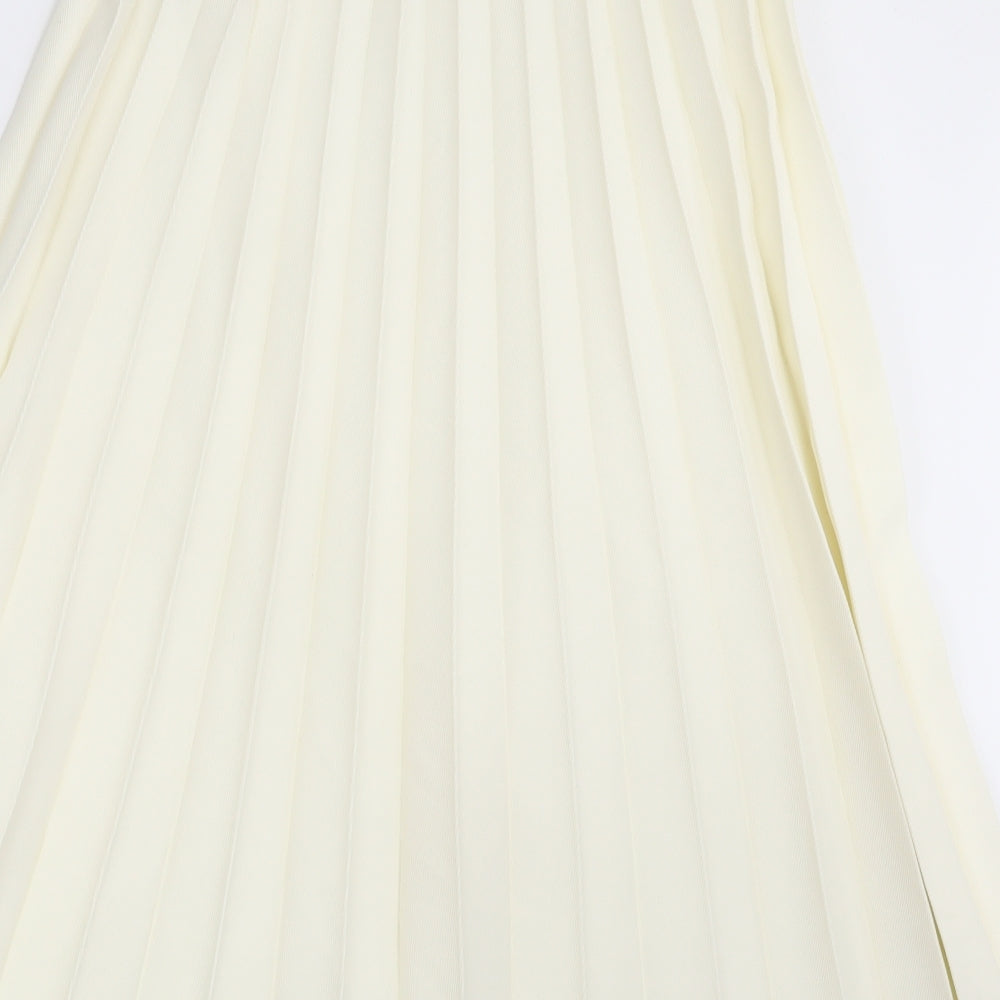 Preworn Womens Ivory   A-Line Skirt Size 10