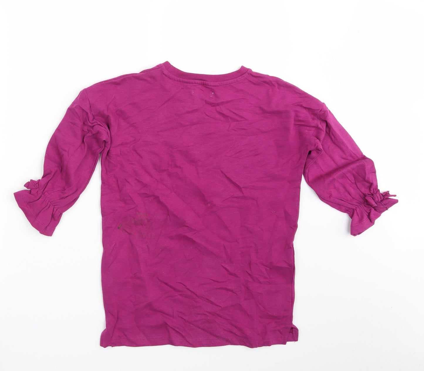 M & Co.  Girls Purple Animal Print  Pullover Sweatshirt Size 9-10 Years