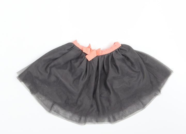 mamas & papas Girls Grey Mini Skirt Size 9-12 Months