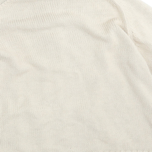 M&S Womens Beige  Knit Full Zip Jumper Size 20