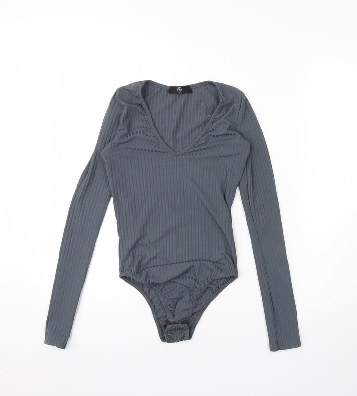 Missguided Womens Blue Bodysuit One-Piece Size 4