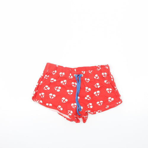 Love To Lounge Womens Red Solid  Cami Pyjama Pants Size 6