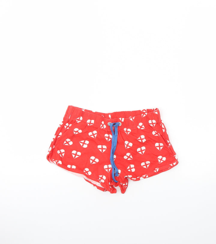 Love To Lounge Womens Red Solid  Cami Pyjama Pants Size 6
