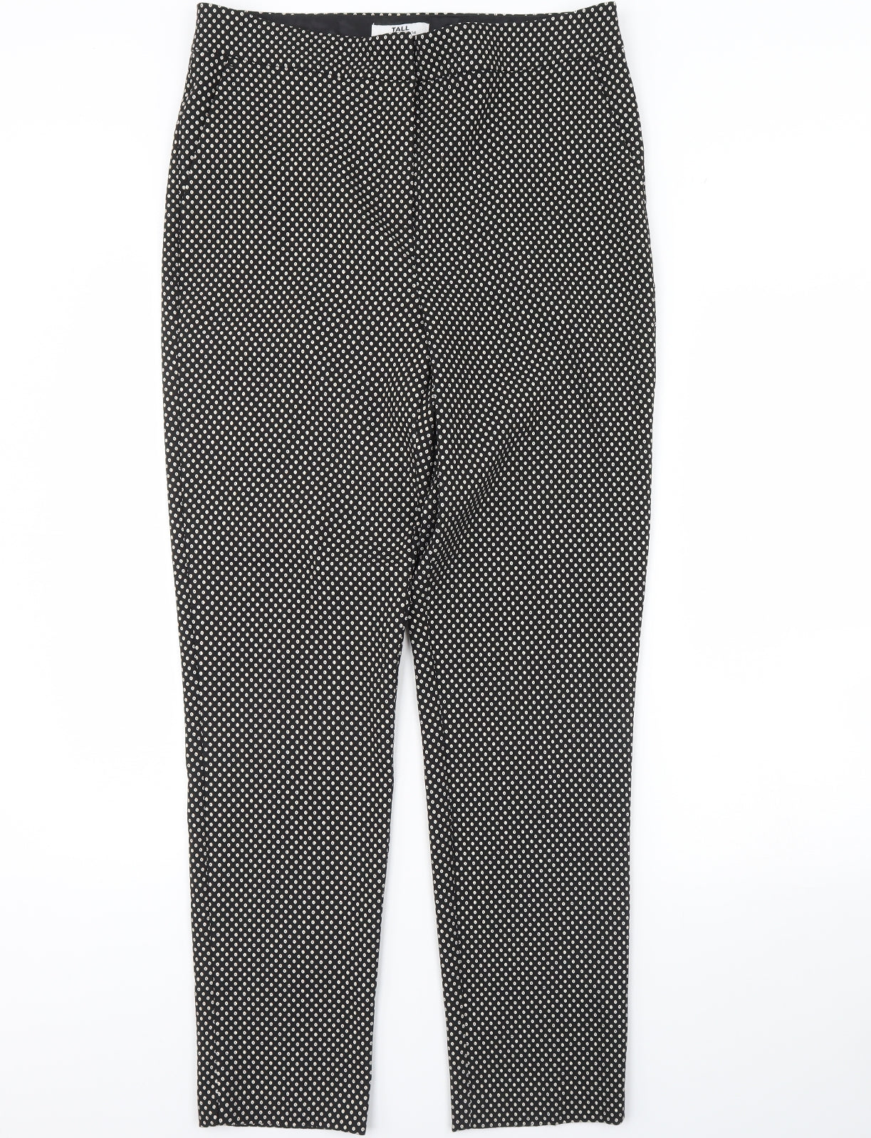 Dorothy Perkins Womens Black Polka Dot  Trousers  Size 14 L31 in