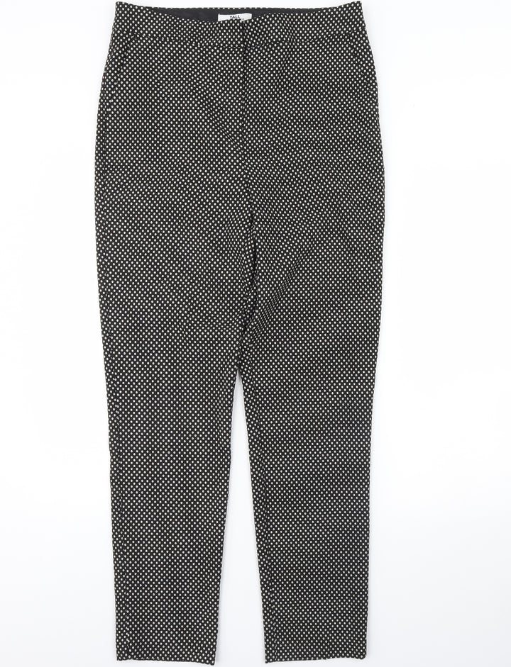 Dorothy Perkins Womens Black Polka Dot  Trousers  Size 14 L31 in
