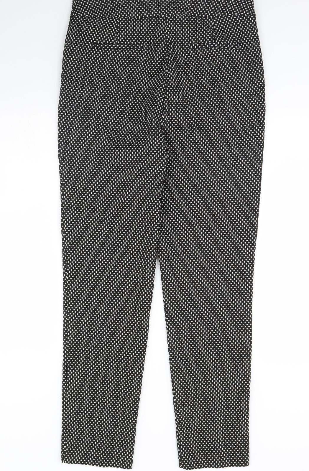 Dorothy Perkins Womens Black Polka Dot  Trousers  Size 14 L31 in