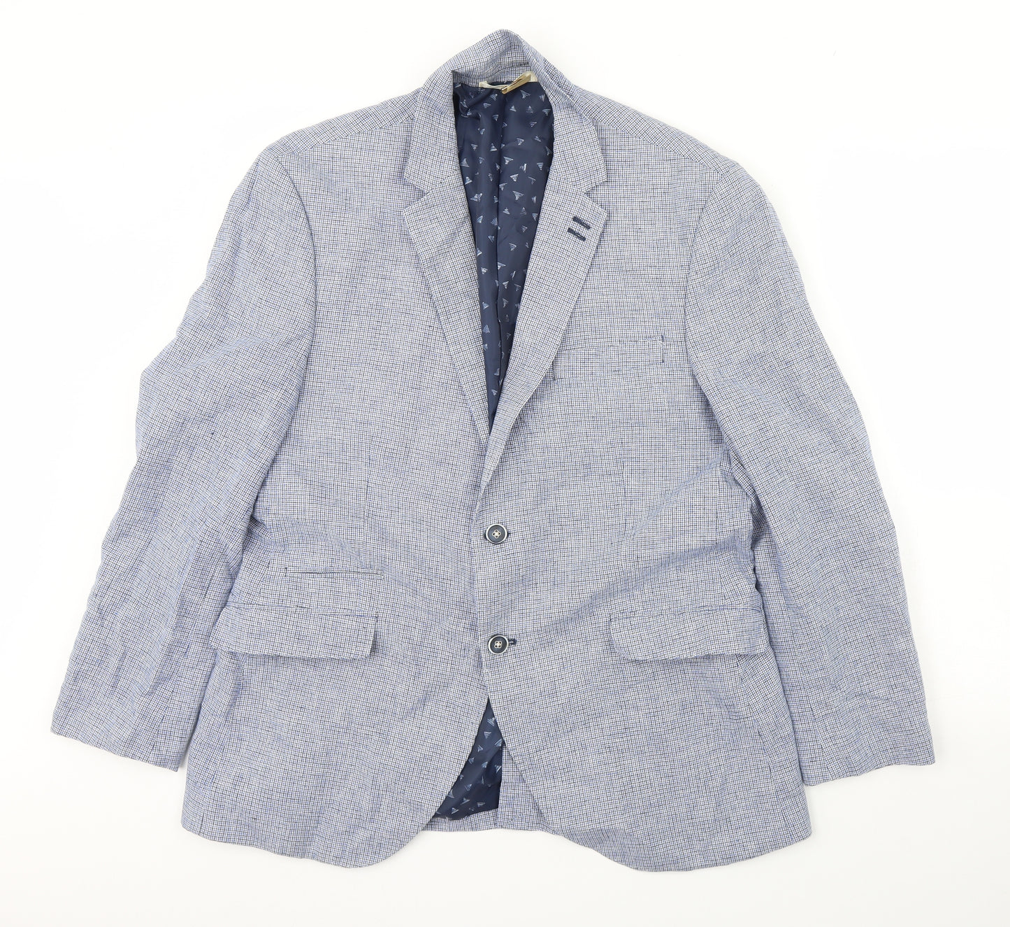 Brook Taverner Mens Blue   Jacket Blazer Size 46  - Shoulder Pads