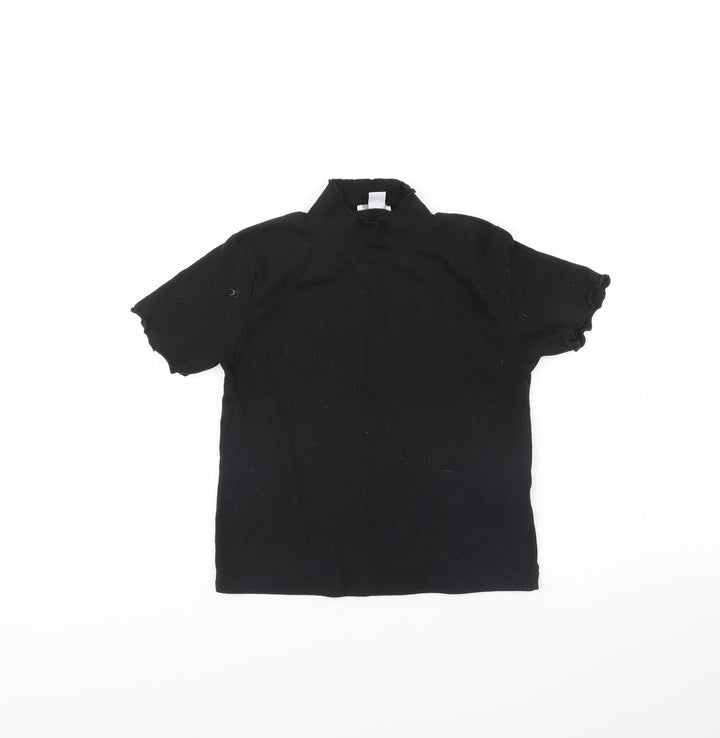 Primark Girls Black Basic Blouse Size 12 Years