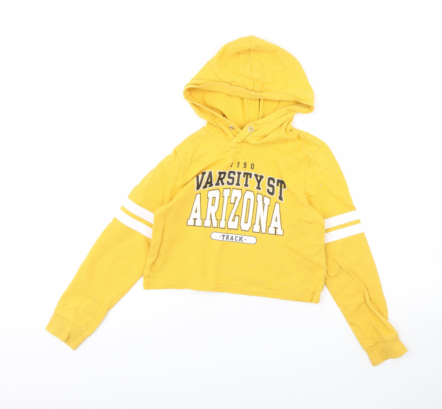 H&M Girls Yellow   Pullover Hoodie Size 8 Years