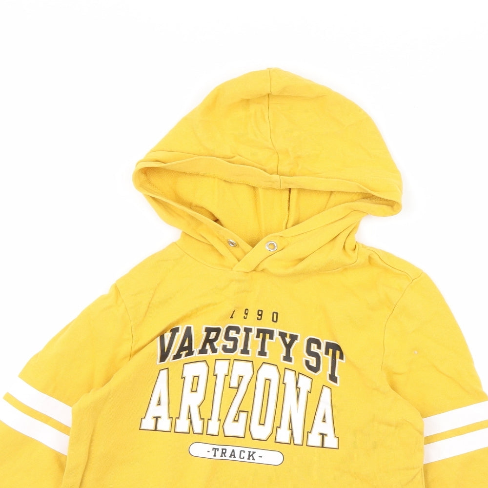 H&M Girls Yellow   Pullover Hoodie Size 8 Years