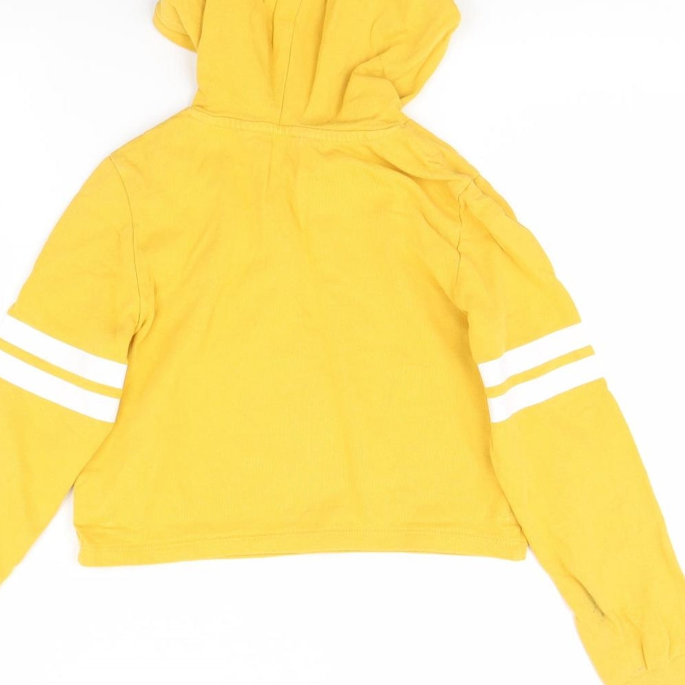 H&M Girls Yellow   Pullover Hoodie Size 8 Years