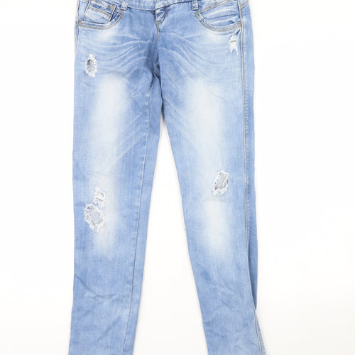 Preworn Womens Blue  Denim Skinny Jeans Size 10 L30 in