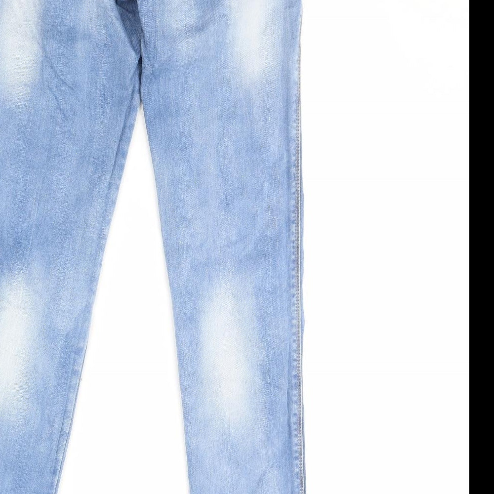 Preworn Womens Blue  Denim Skinny Jeans Size 10 L30 in