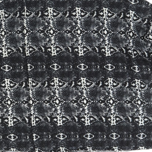 Stella  Womens Black Animal Print  Basic Blouse Size 8