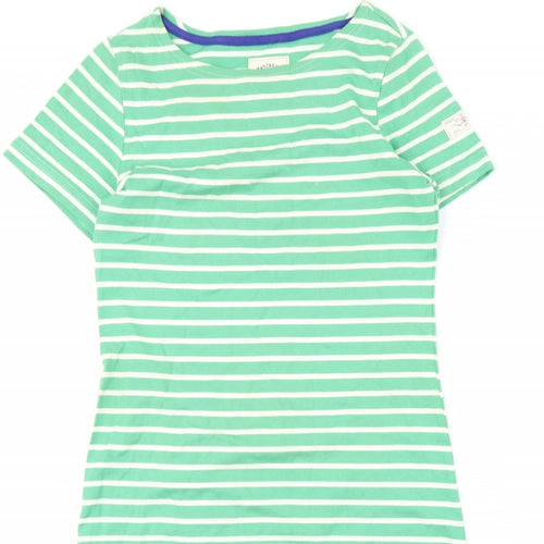 Joules Womens Green Striped  T-Shirt Dress  Size 8