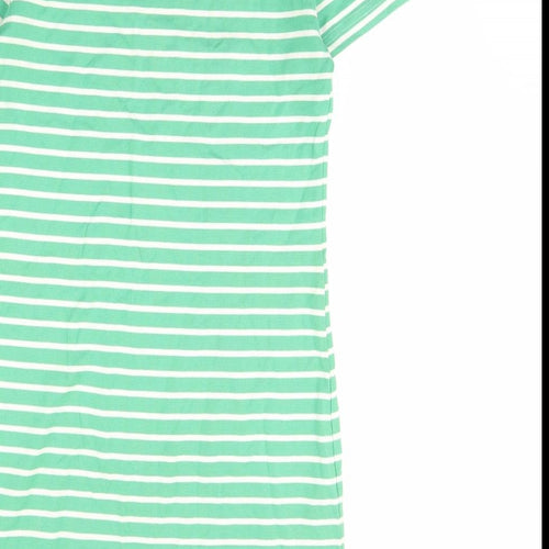 Joules Womens Green Striped  T-Shirt Dress  Size 8