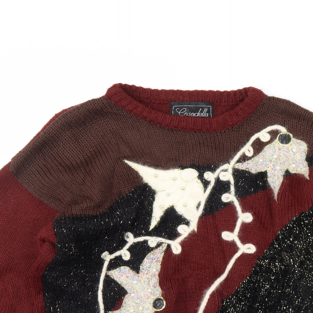 Casadella Womens Red   Pullover Jumper One Size