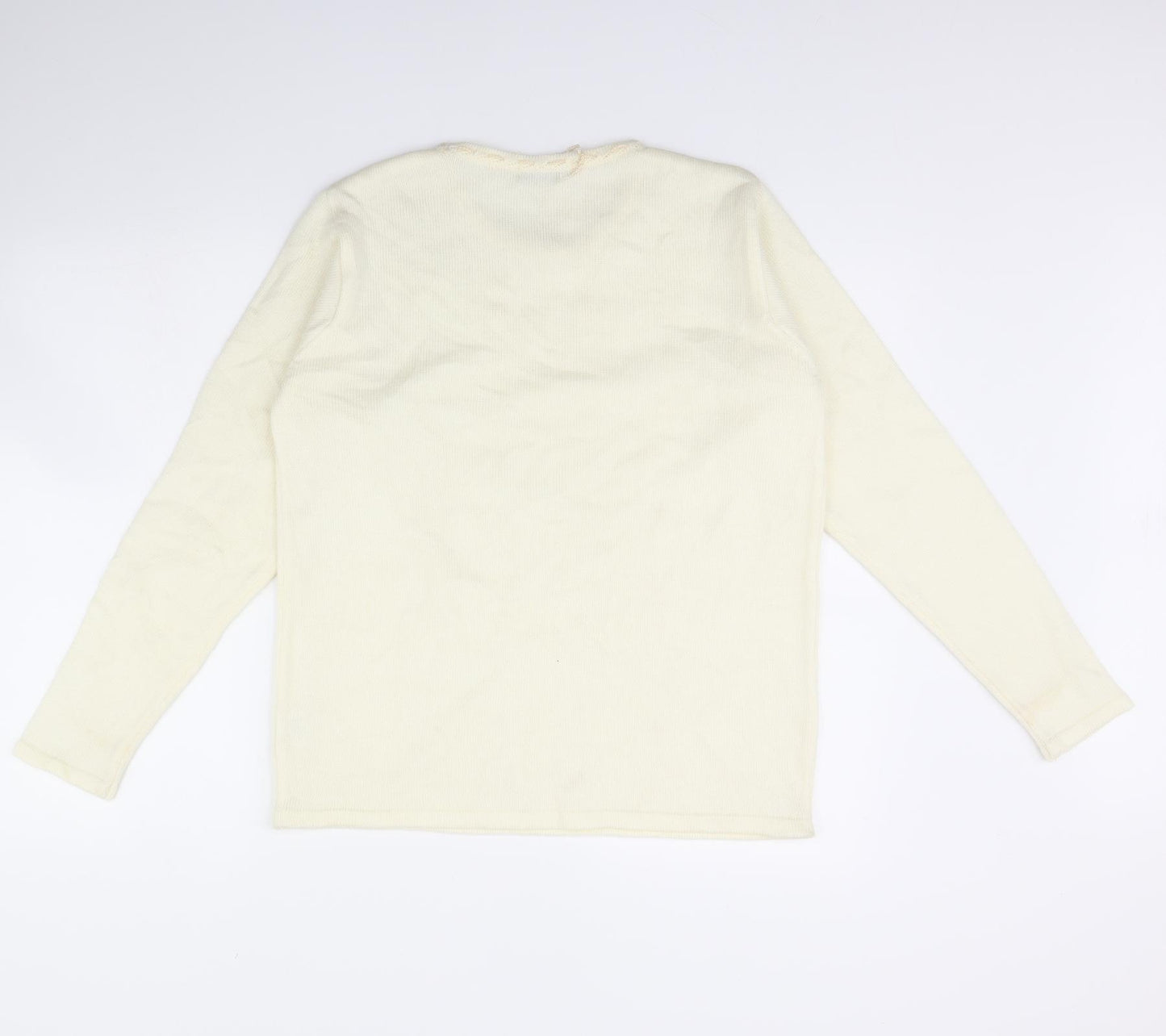 Prima Womens Ivory   Pullover Jumper Size M