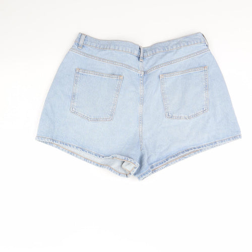 ASOS Womens Blue  Denim Hot Pants Shorts Size 18