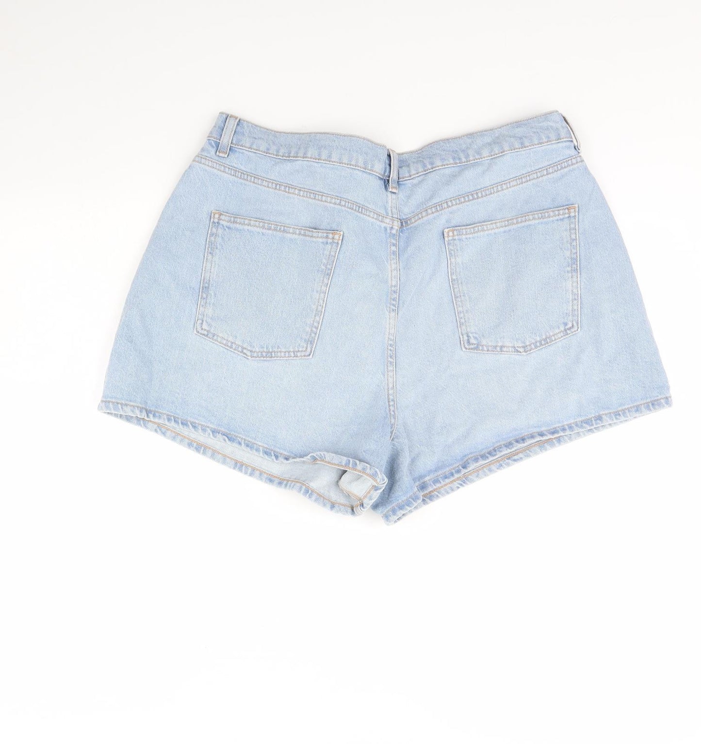 ASOS Womens Blue  Denim Hot Pants Shorts Size 18