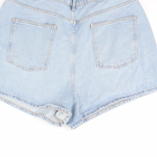 ASOS Womens Blue  Denim Hot Pants Shorts Size 18