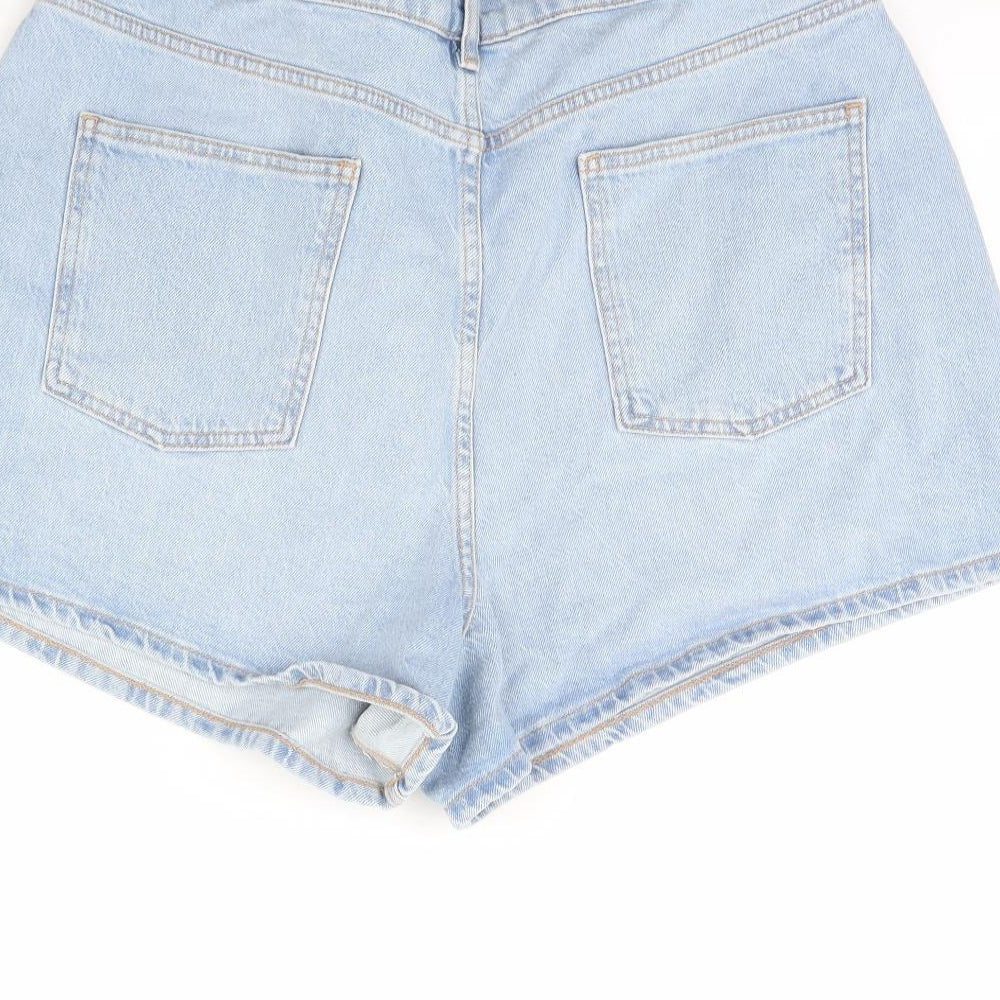 ASOS Womens Blue  Denim Hot Pants Shorts Size 18