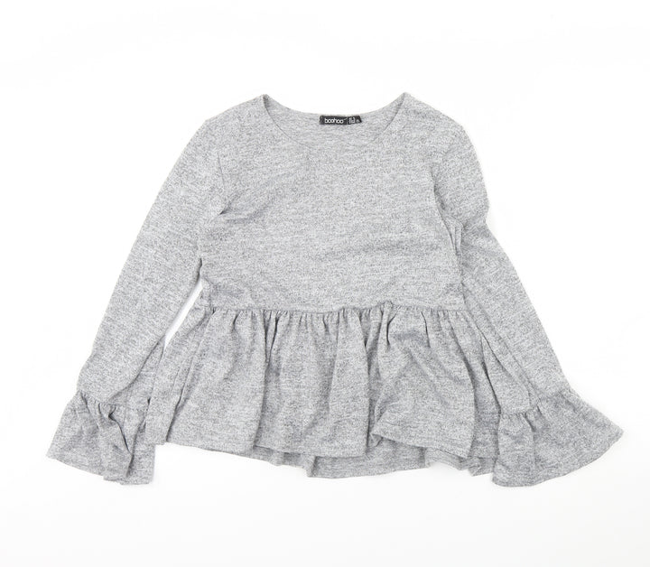 Boohoo Womens Grey Pullover Jumper Size 8