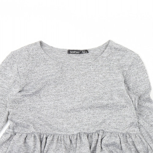 Boohoo Womens Grey   Pullover Jumper Size 8