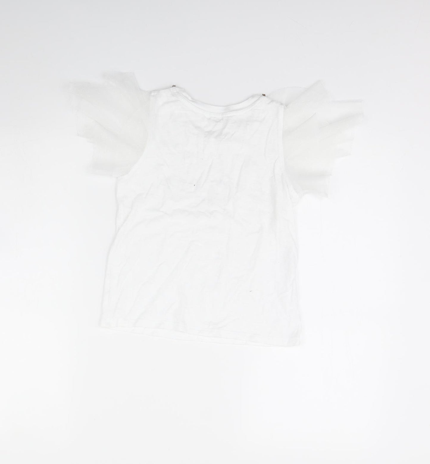 River Island Girls White   Basic T-Shirt Size 7 Years