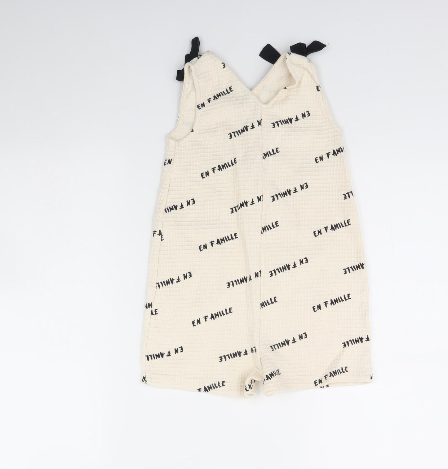 River Island Girls Beige Spotted  Playsuit One-Piece Size 4 Years