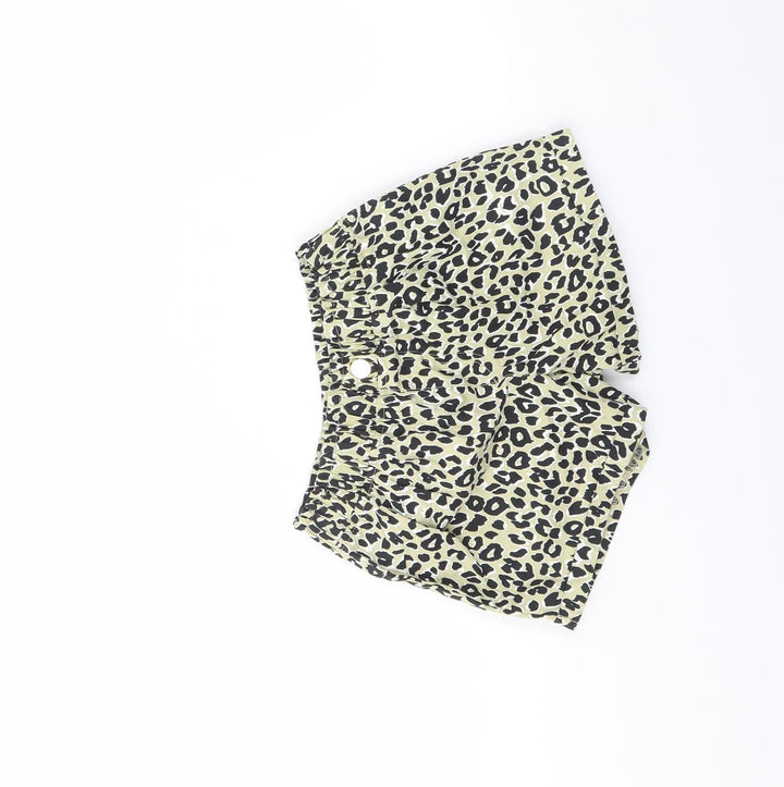 River Island Girls Green Animal Print  Culotte Shorts Size 4 Years