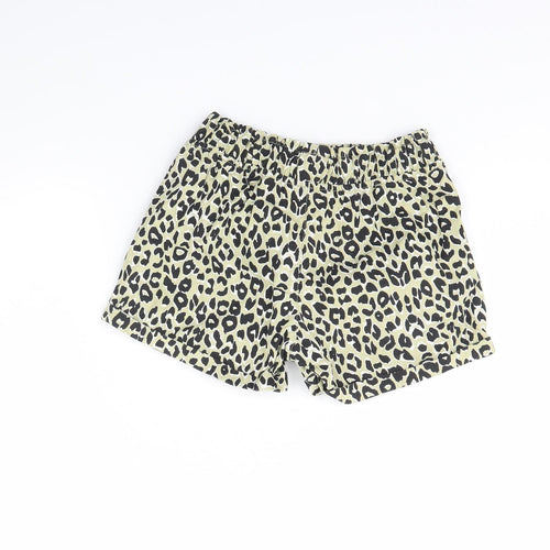 River Island Girls Green Animal Print  Culotte Shorts Size 4 Years