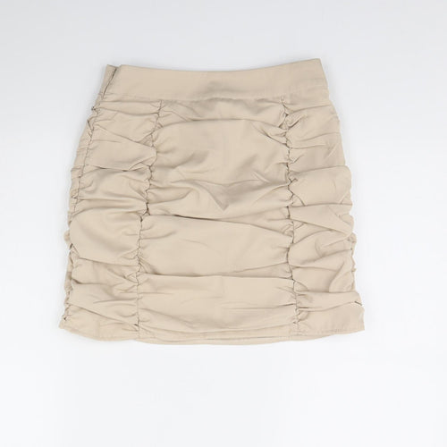 Danity Womens Beige   Mini Skirt Size S