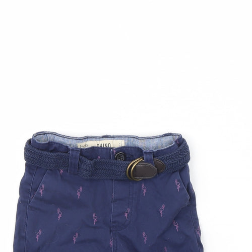 Preworn Boys Blue Spotted  Chino Shorts Size 3 Years