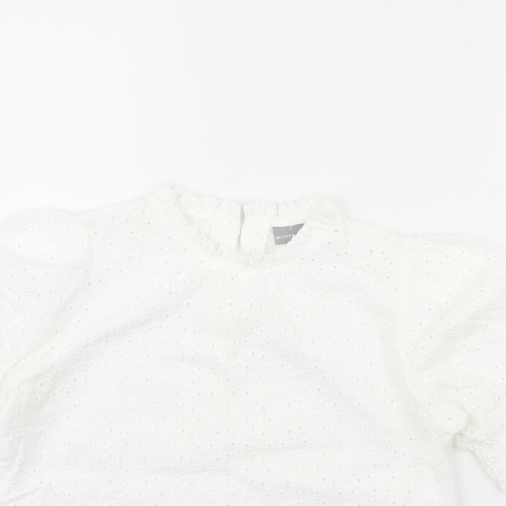 Oliver Bonas Womens White   Basic Blouse Size 6