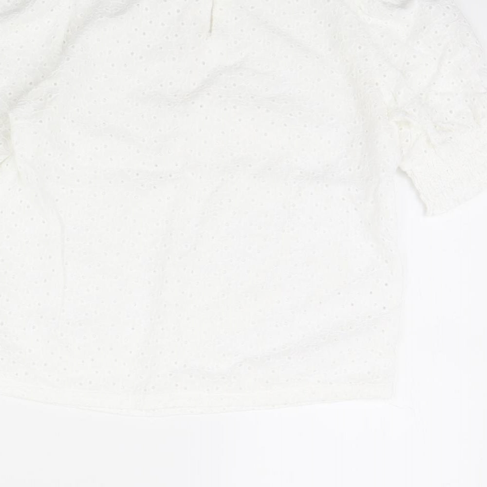 Oliver Bonas Womens White   Basic Blouse Size 6