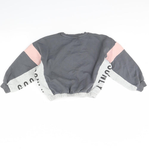 F&F Girls Grey   Pullover Jumper Size 7 Years