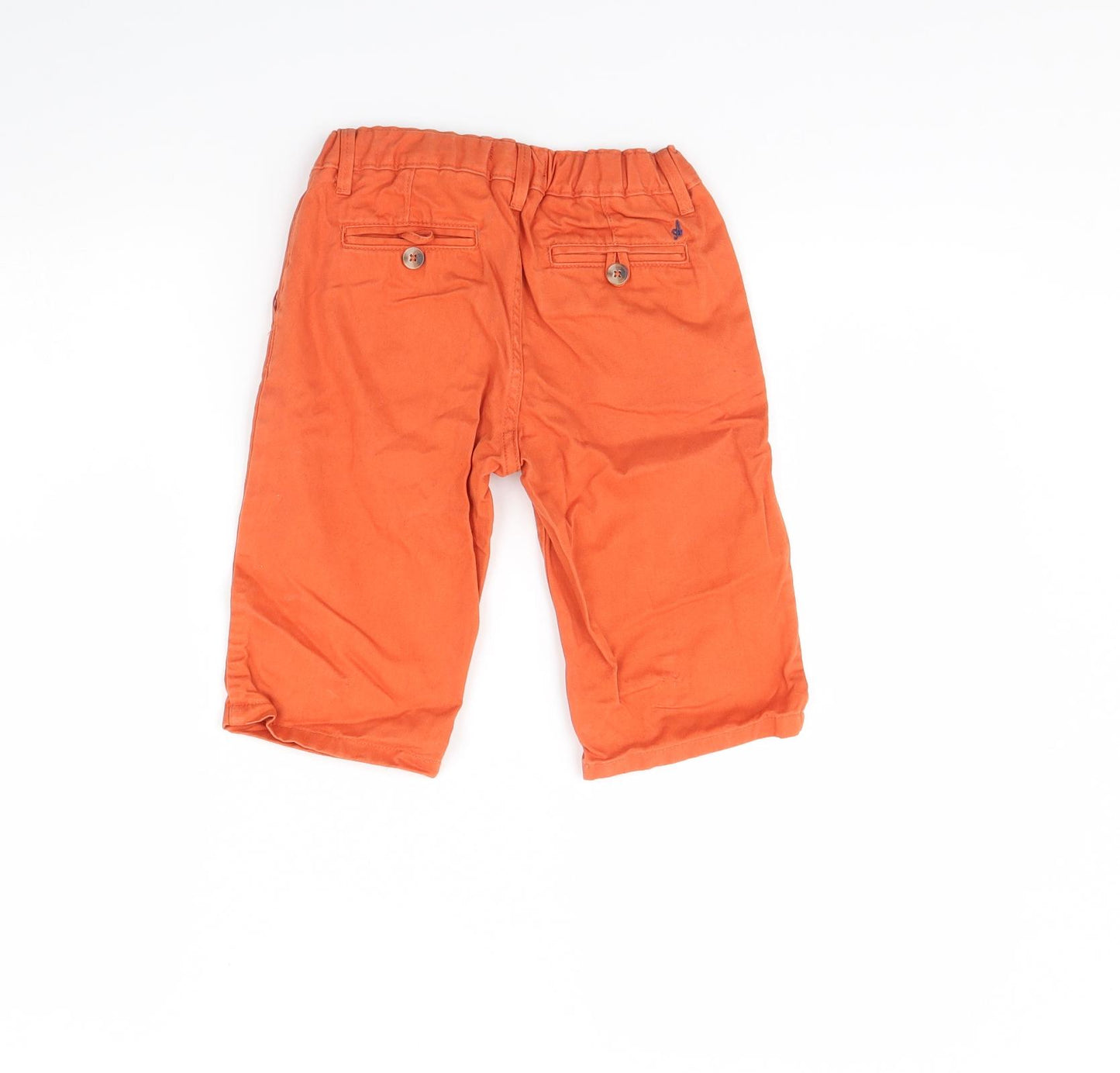 M&s Boys Orange   Chino Shorts Size 6 Years