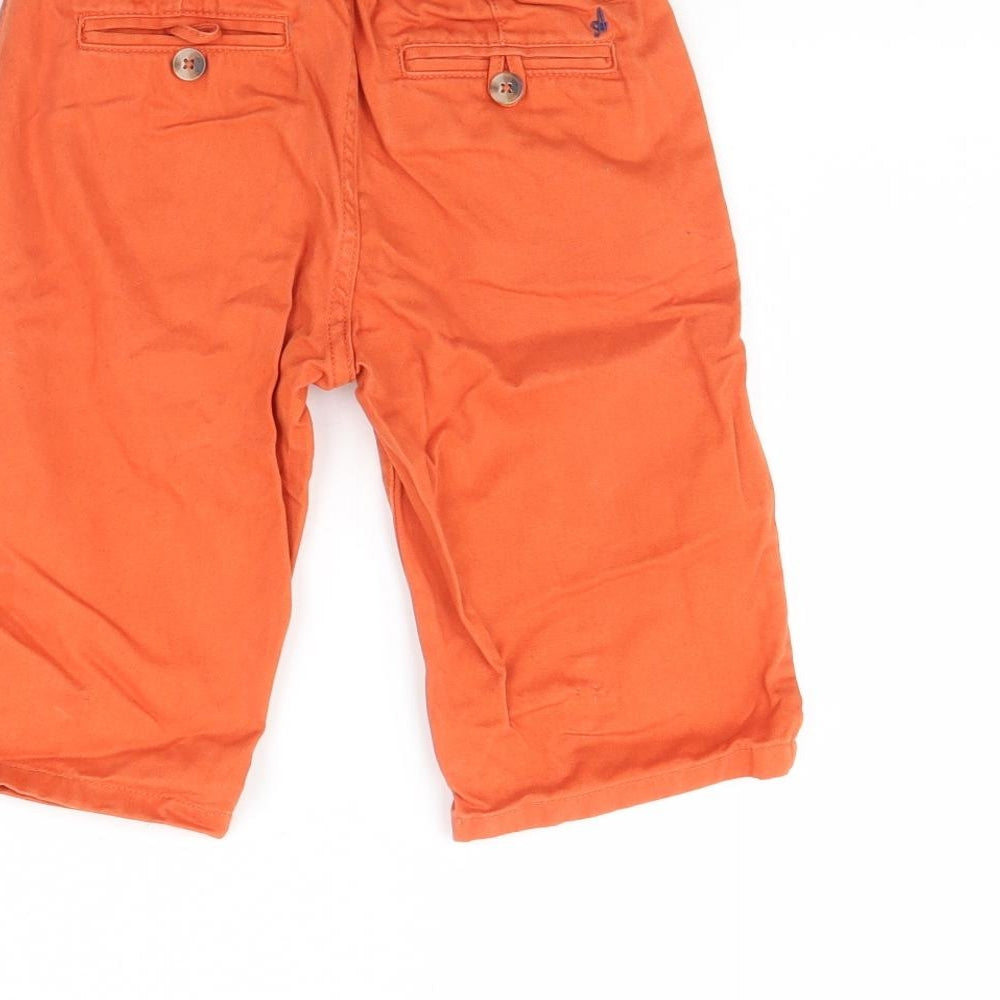 M&s Boys Orange   Chino Shorts Size 6 Years