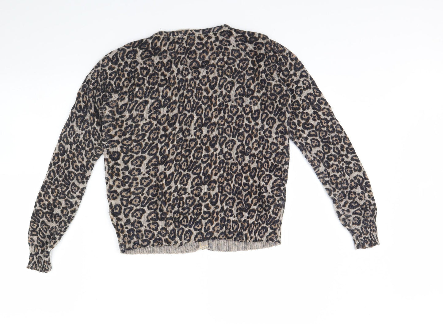 Atmosphere Womens Brown Animal Print  Cardigan Jumper Size 12