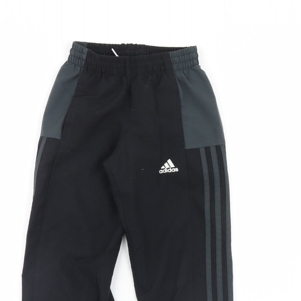 adidas Boys Black   Sweatpants Trousers Size 5 Years