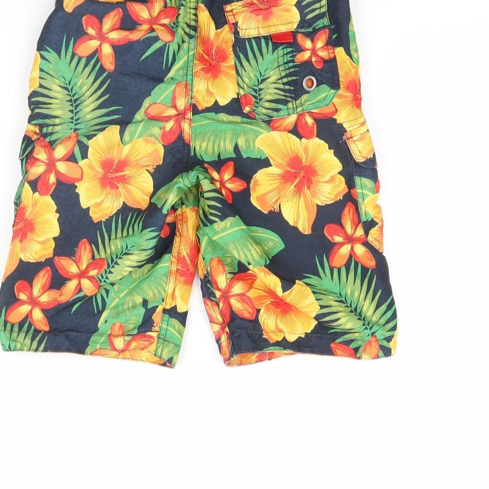 Mantaray Boys Black Floral  Bermuda Shorts Size 6 Years - Swimming